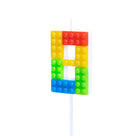 Svíčka dortová číslo 8 Lego kostičky 11 cm – foto 1
