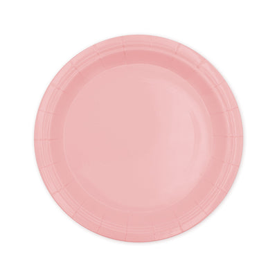 Růžová - Talíře papírové 17 cm 6 ks