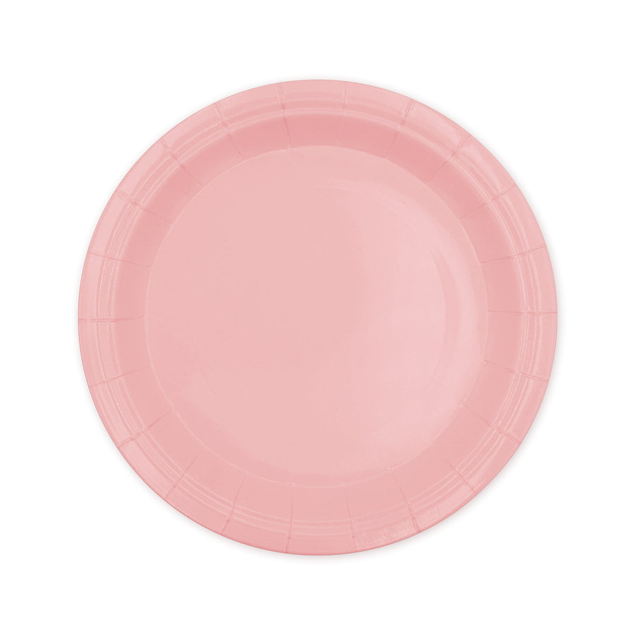 Růžová - Talíře papírové 17 cm 6 ks