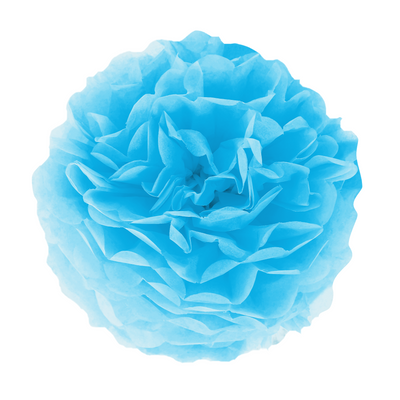 Papírové pompomy, blue, 25 cm