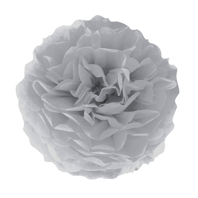 Papírové pompom, silver gray, 25 cm