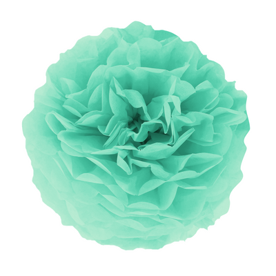 Papírové pompomy, turquoise, 25 cm
