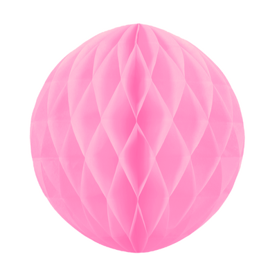 Papírová dekorace koule závěsná - růžová 20 cm